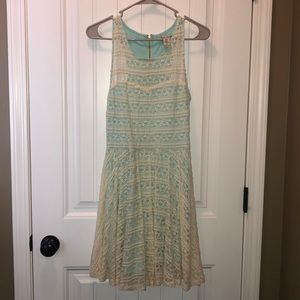 Teal and lace American Rag dress